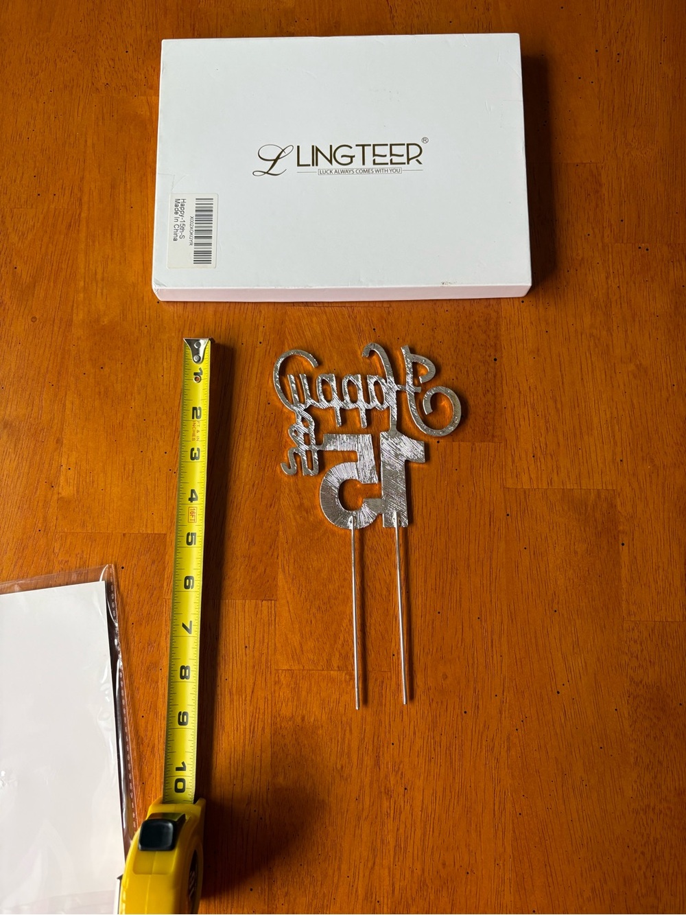 Lingteer Happy 15th Rhinestone Cake Topper - Picture 4 of 4